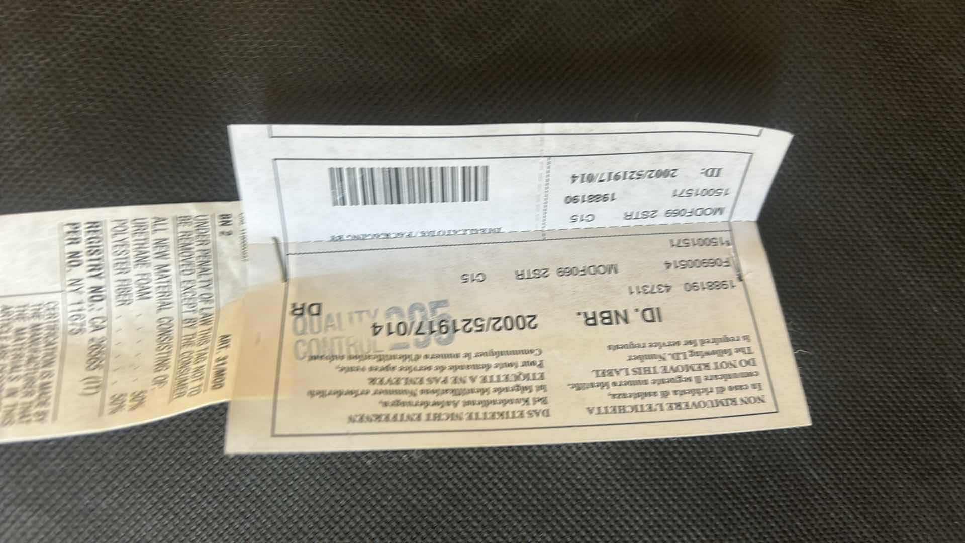 Photo 1 of 65” BROWN LEATHER LOOK LOVESEAT