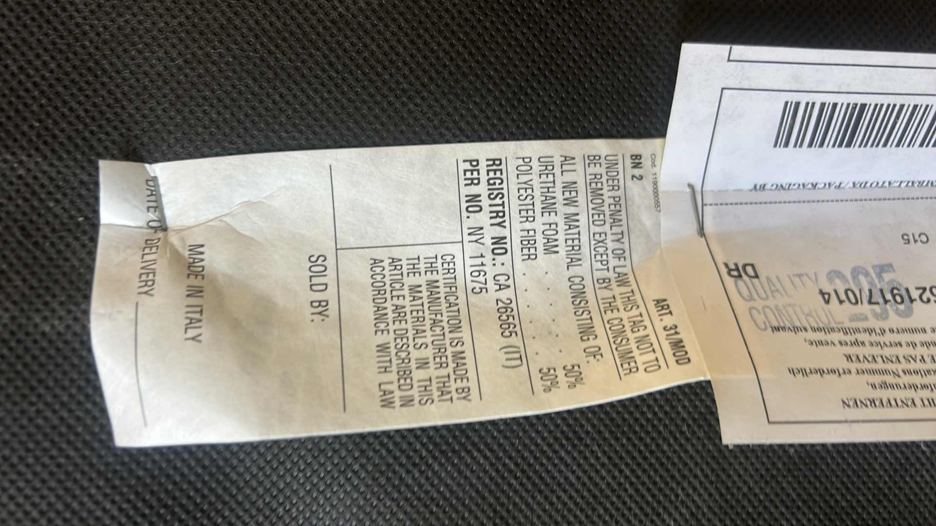 Photo 1 of 65” BROWN LEATHER LOOK LOVESEAT