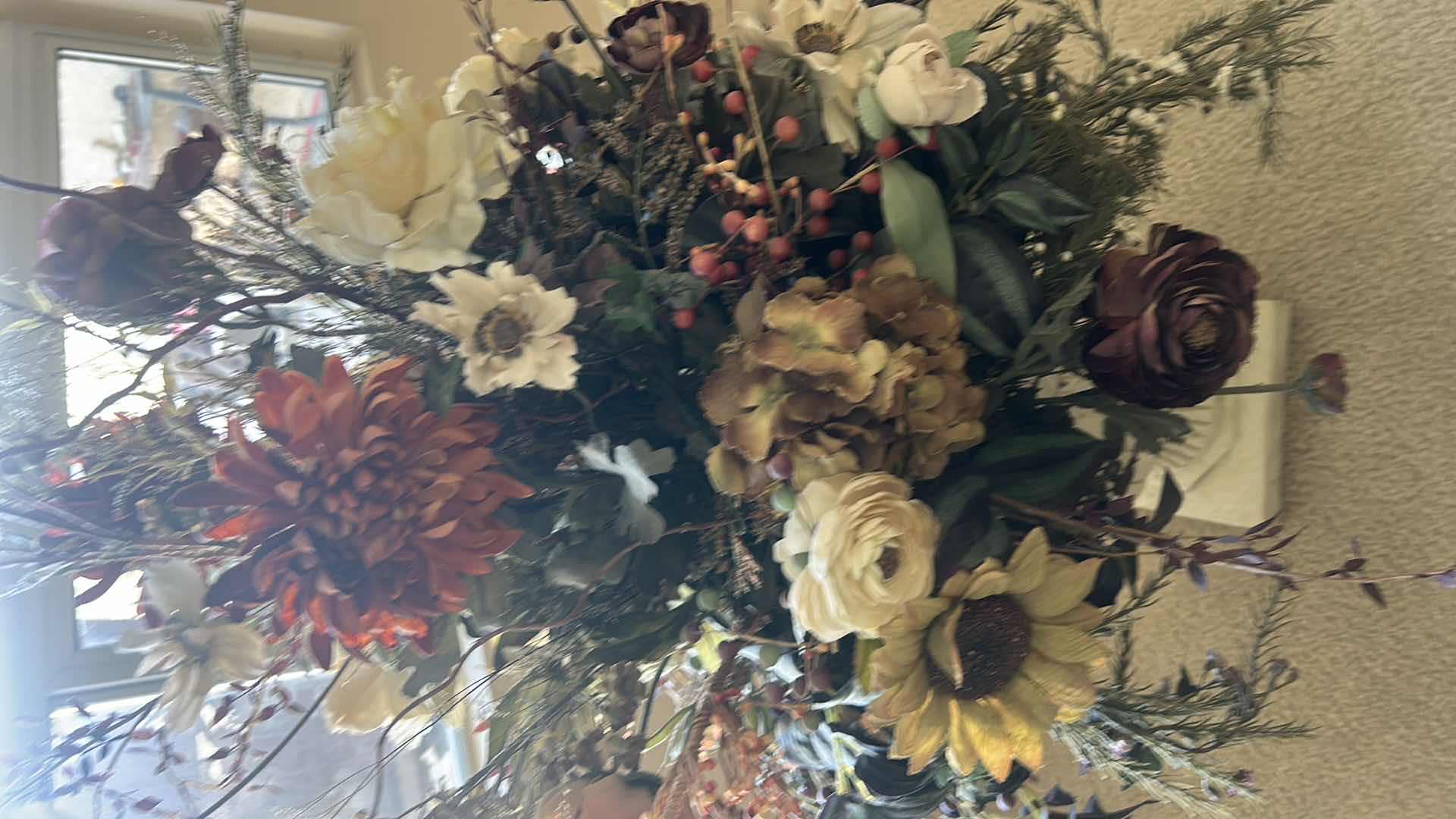 Photo 1 of LARGE FAUX FLORAL ARRANGEMENT H3’