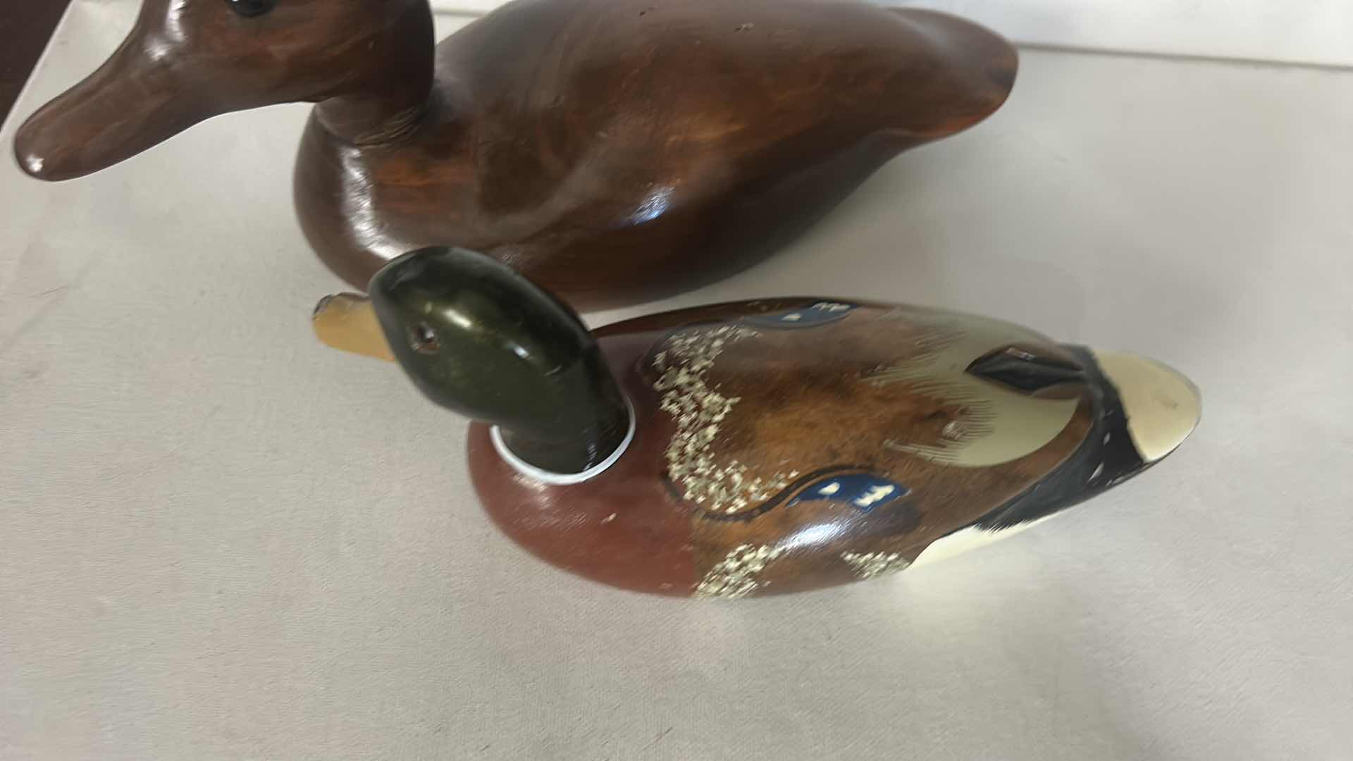 Photo 1 of 2 WOODEN DUCK DECOYS. 12”