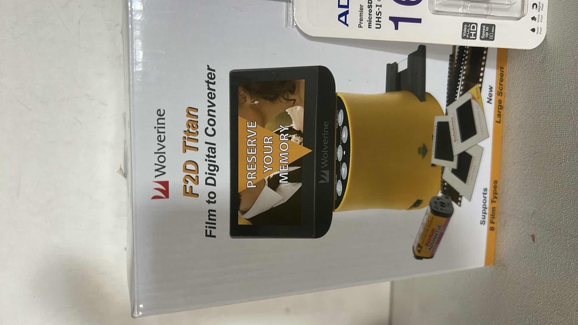 Photo 1 of NEW WOLVERINE F2D TITAN FILM TO DIGITAL CONVERTER WITH ADATA 16GB SD CARD.