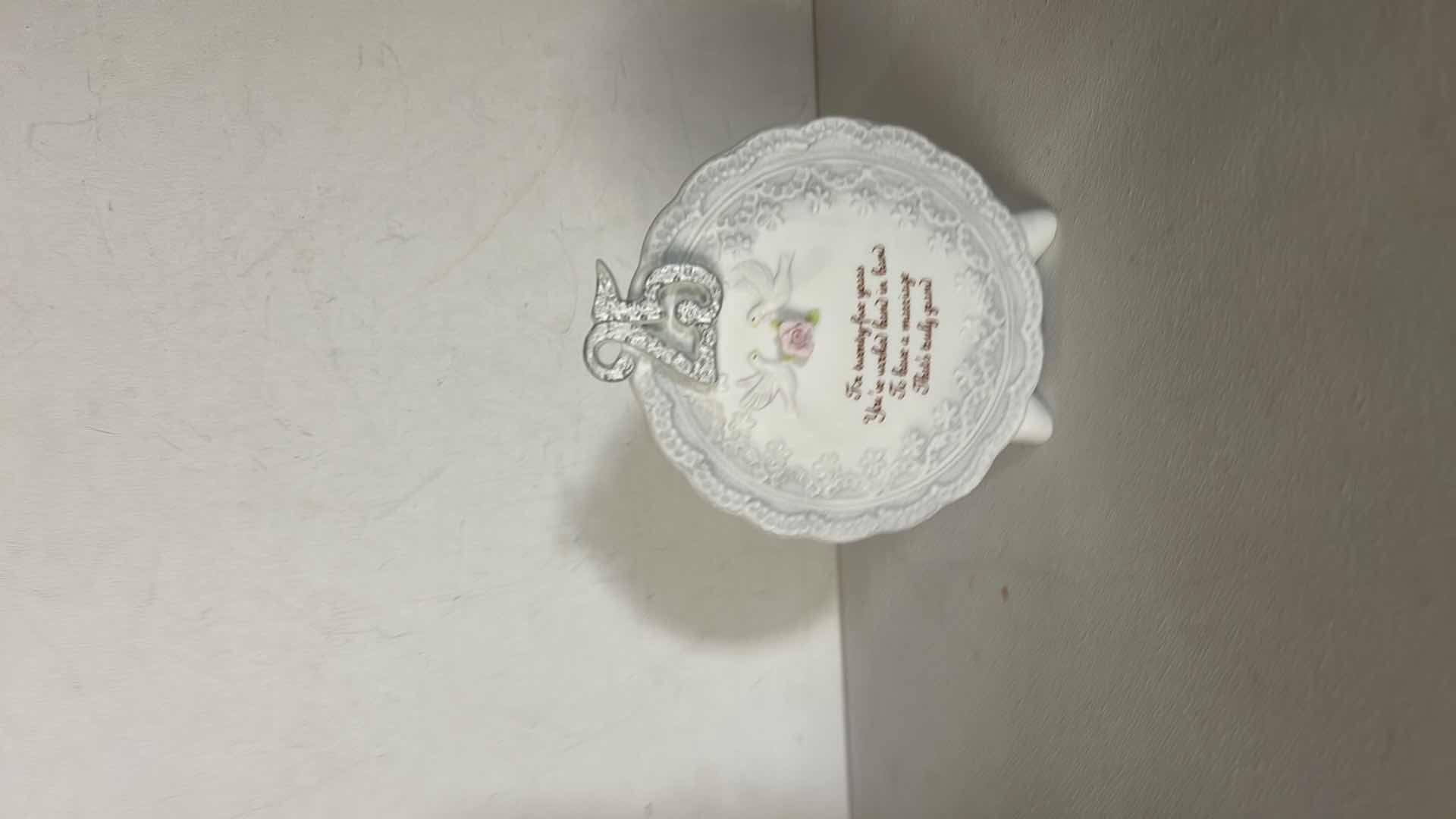 Photo 1 of 25TH ANNIVERSARY PORCELAIN PIECE. H5.5”