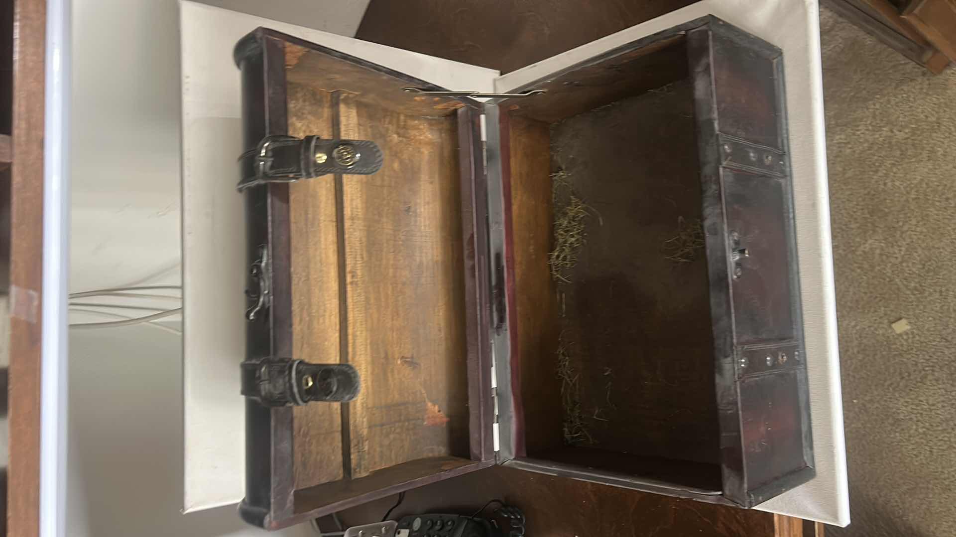 View 4 of SMALL WOOD TRUNK 15 1/2” x 11 1/2” x H8”