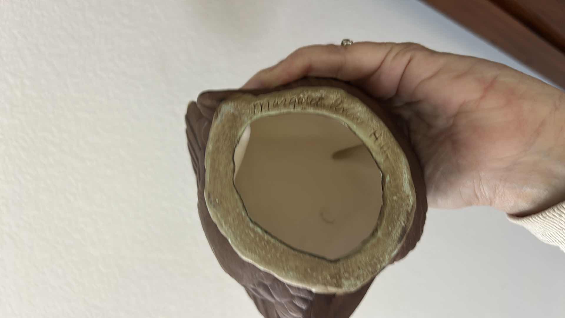 Photo 1 of COLORFUL GLASS VASE AND SIGNED CERAMIC TURKEY (TALLEST H7 1/2”