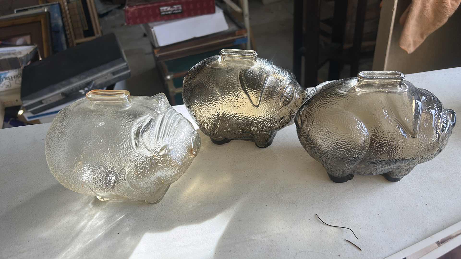 Photo 1 of 3 GLASS PIGGY BANKS