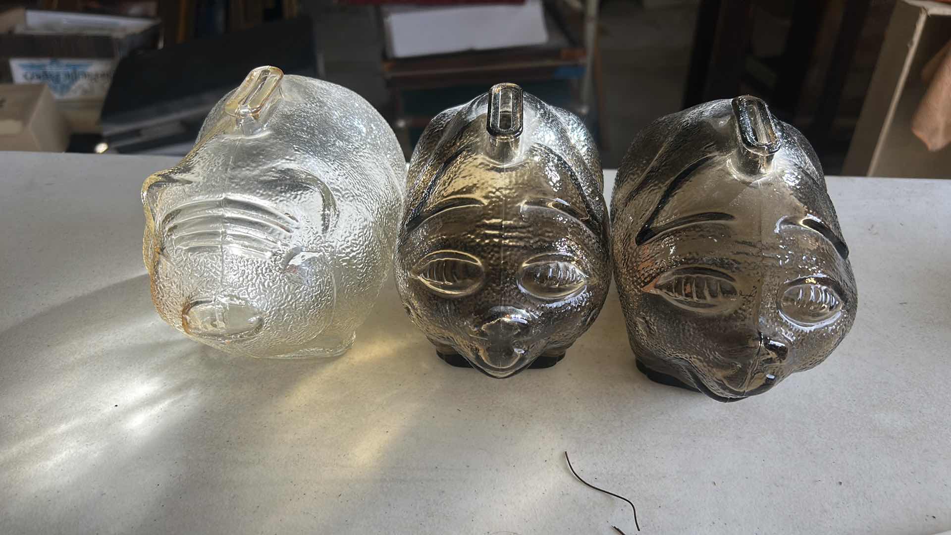 Photo 1 of 3 GLASS PIGGY BANKS