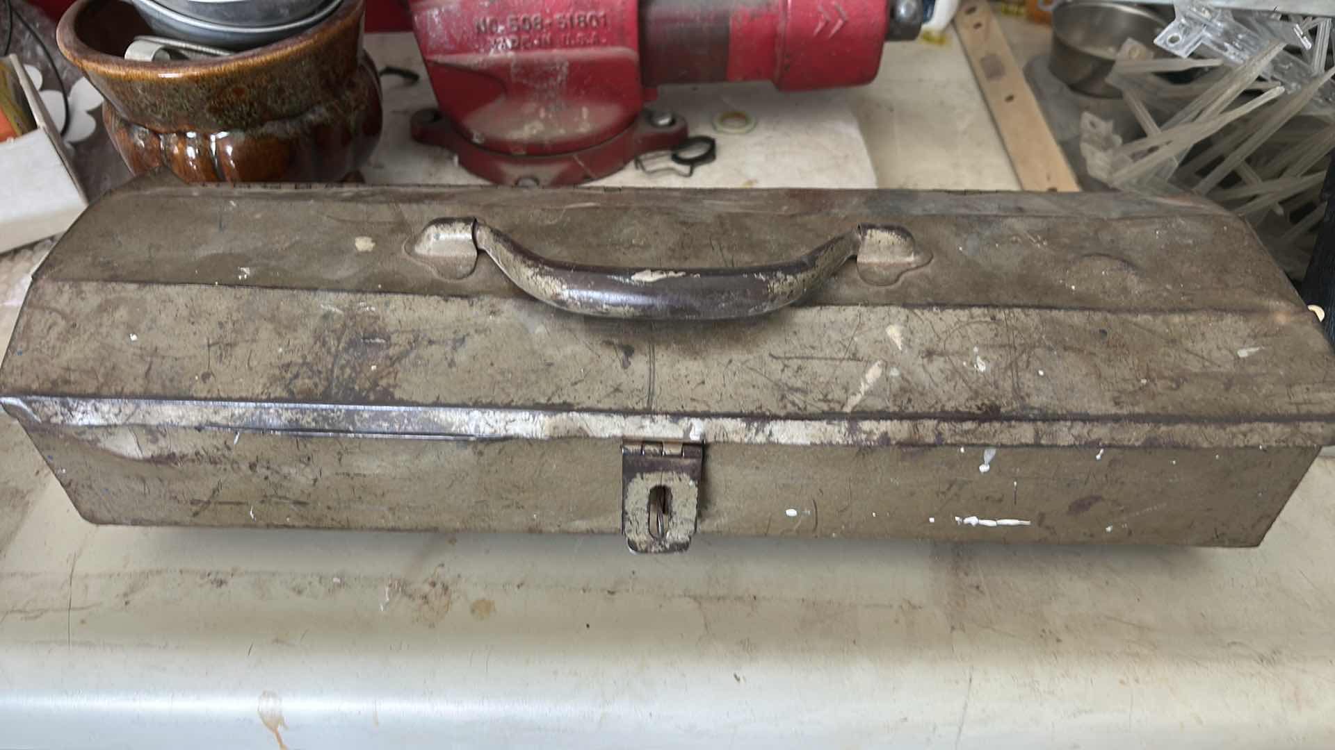 Photo 1 of METAL TOOL BOX WITH CONTENTS