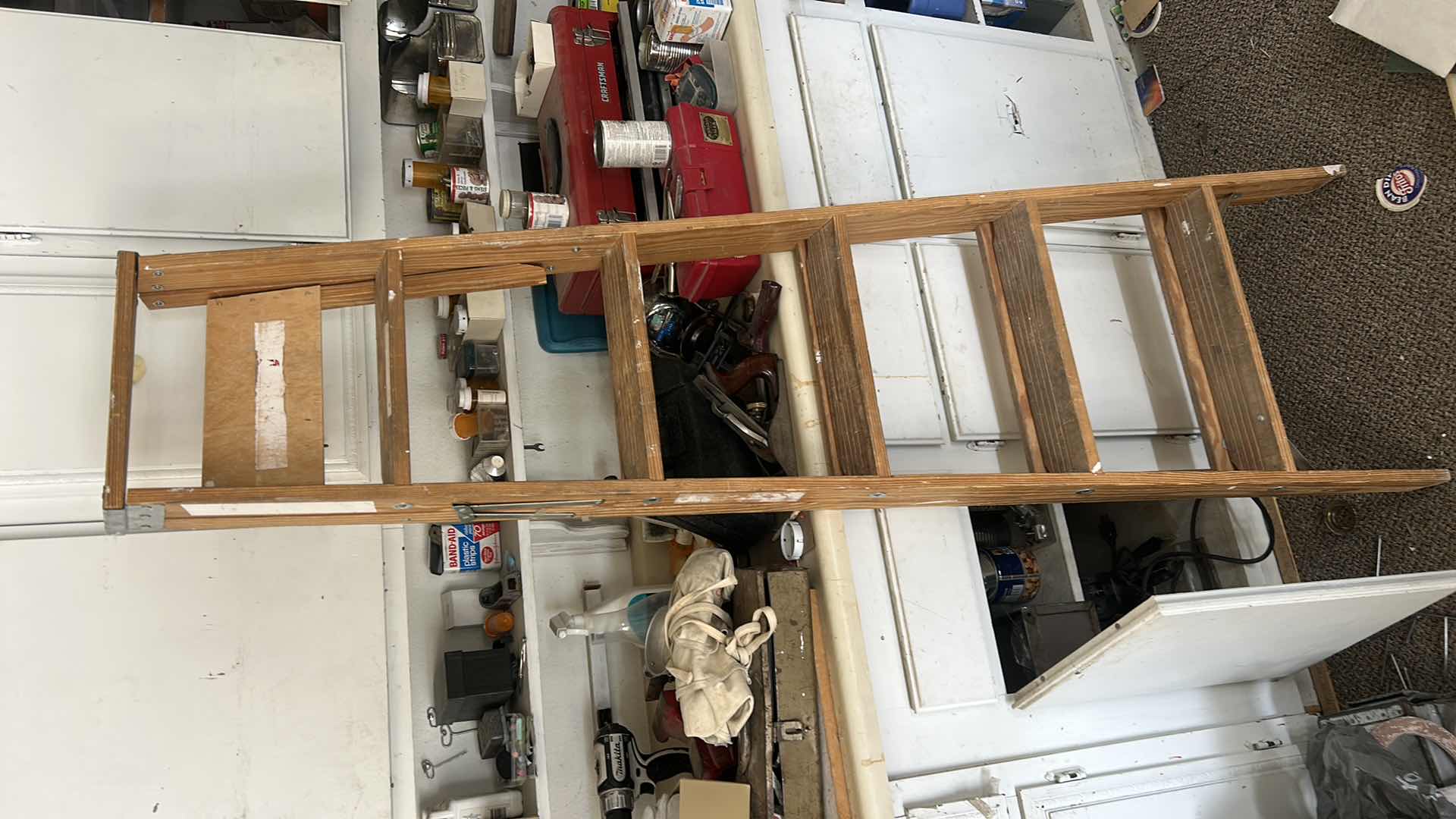 Photo 1 of 5’ WOODEN LADDER