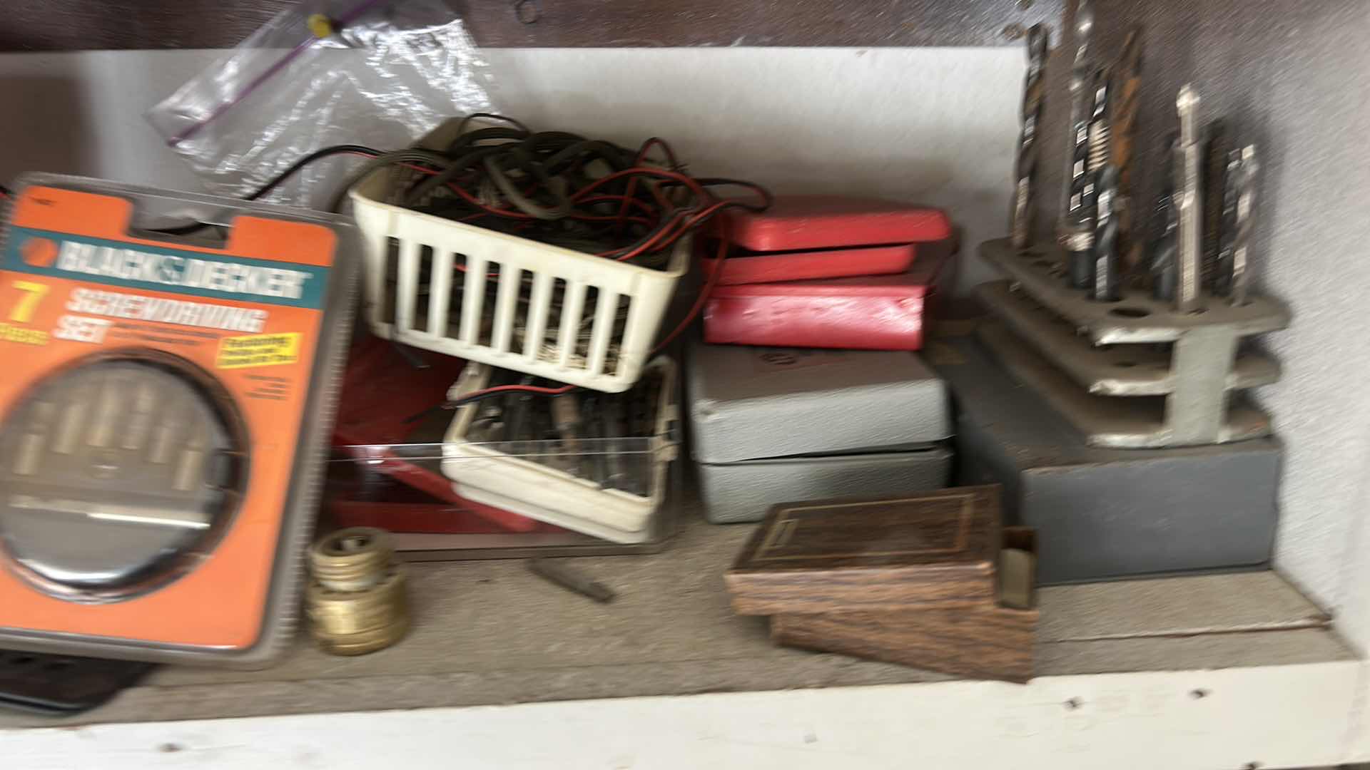 Photo 1 of CONTENTS OF CABINET IN GARAGE