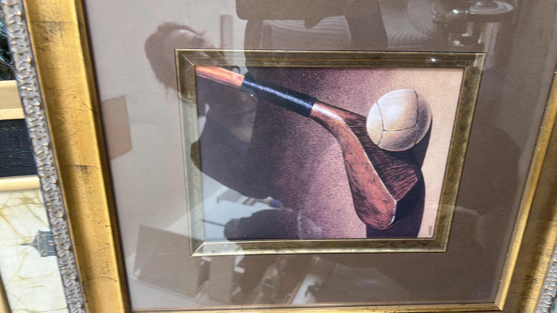 Photo 1 of 2 FRAMED GOLF CLUB ARTWORK 18 1/2” x H21”