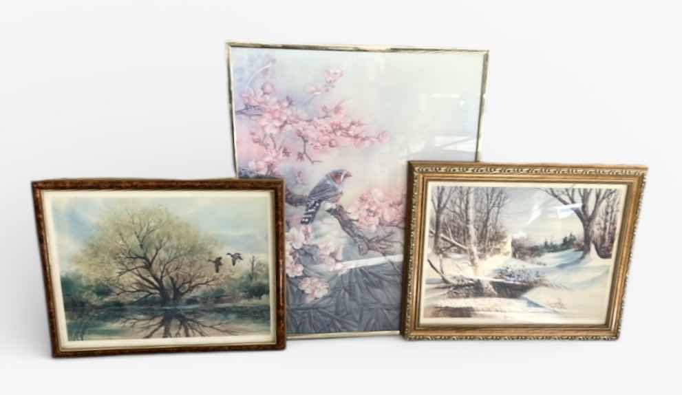 Photo 1 of 3 PC’S FRAMED ARTWORK (LARGEST 16” x H20”)