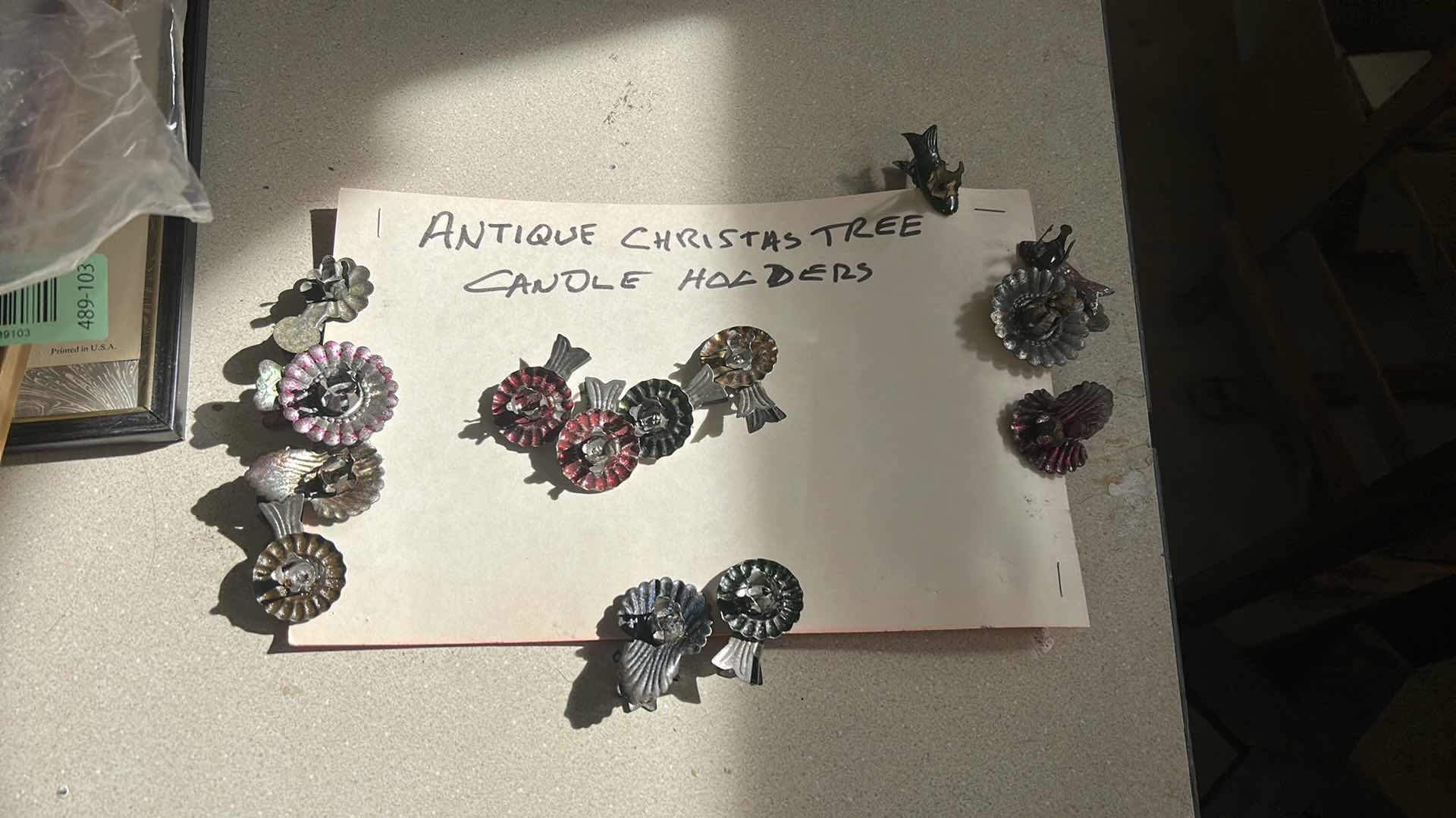 Photo 1 of ANTIQUE CHRISTMAS TREE CANDLE HOLDERS