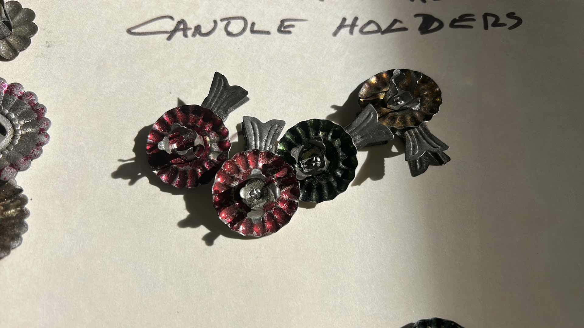 Photo 1 of ANTIQUE CHRISTMAS TREE CANDLE HOLDERS