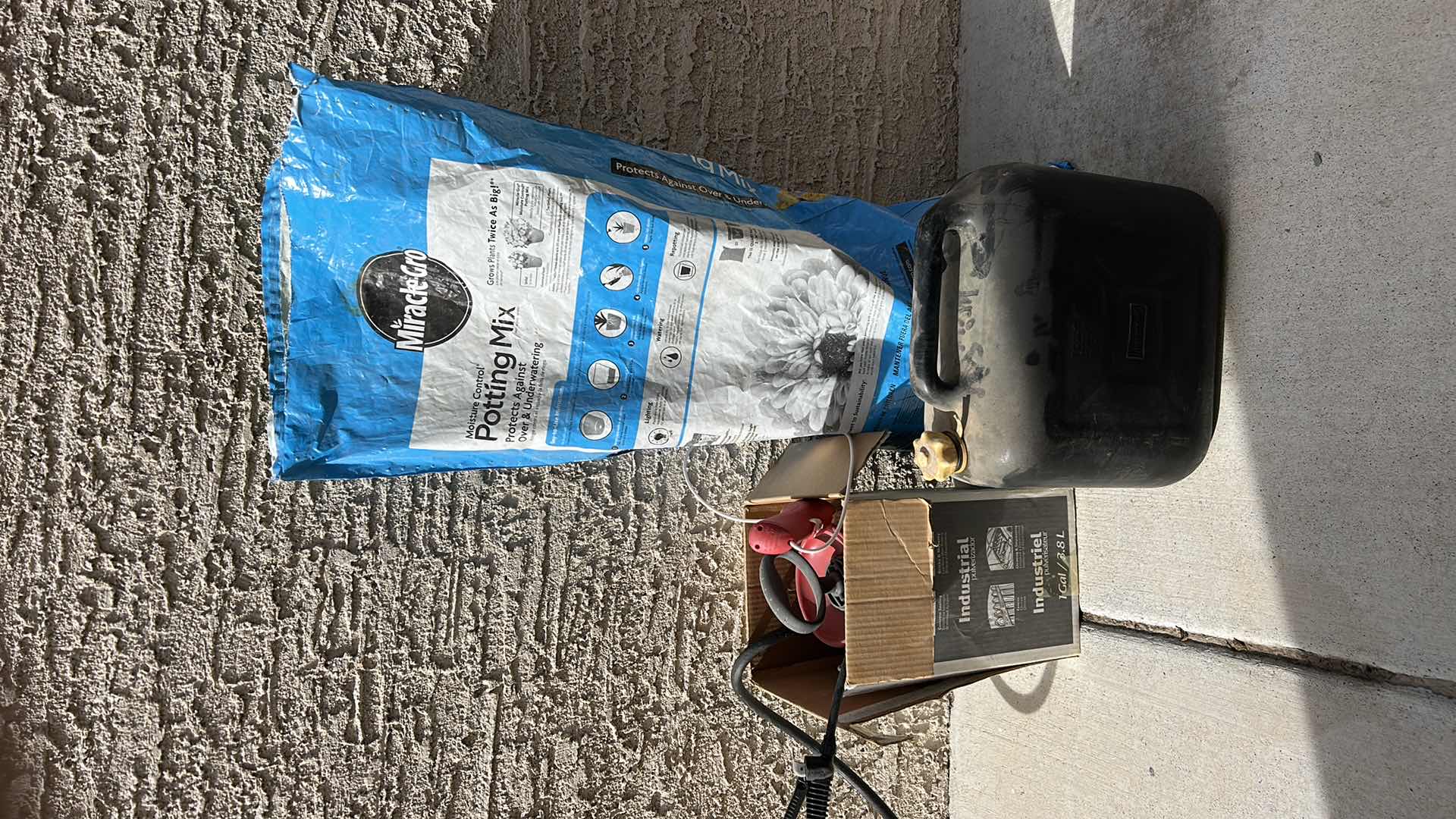 Photo 1 of GAS CONTAINER, POTTING SOIL, SPRAYER