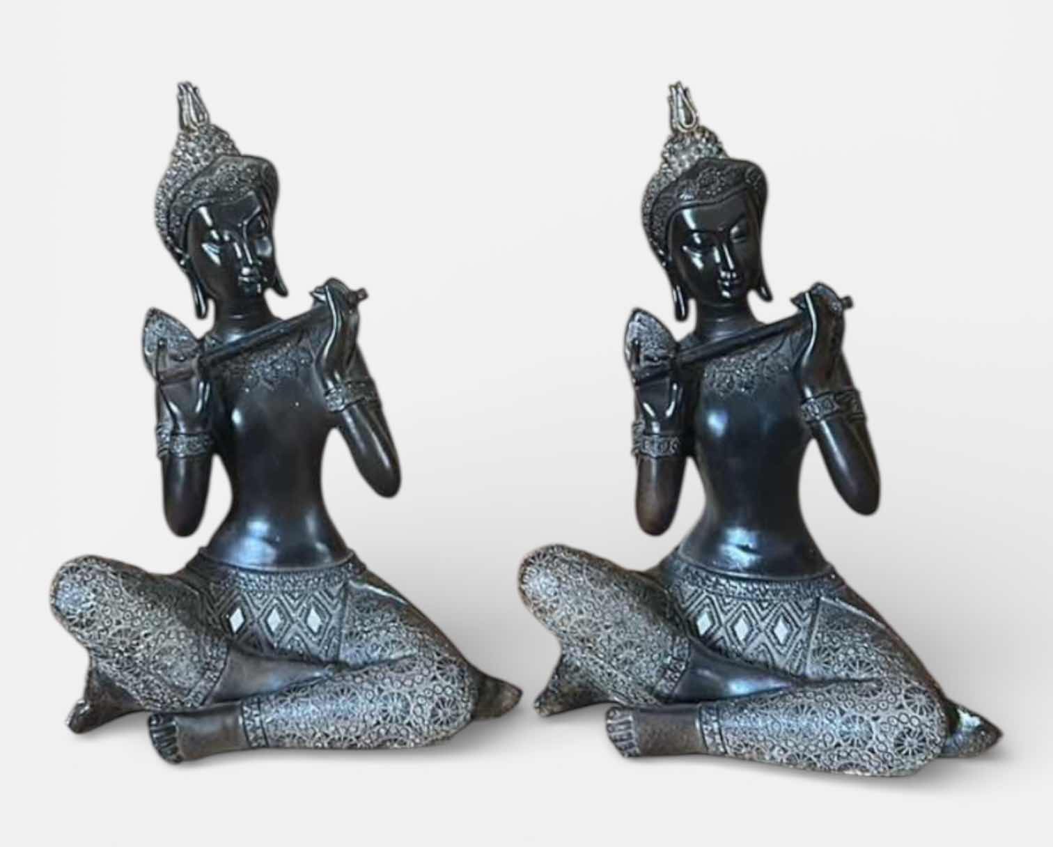 Photo 1 of 2 CERAMIC THAI FIGURINES H13 1/2”