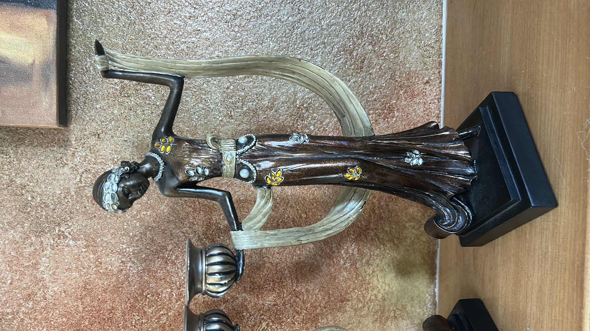 Photo 1 of PAIR OF ART NOUVEAU CANDLESTICKS H14”