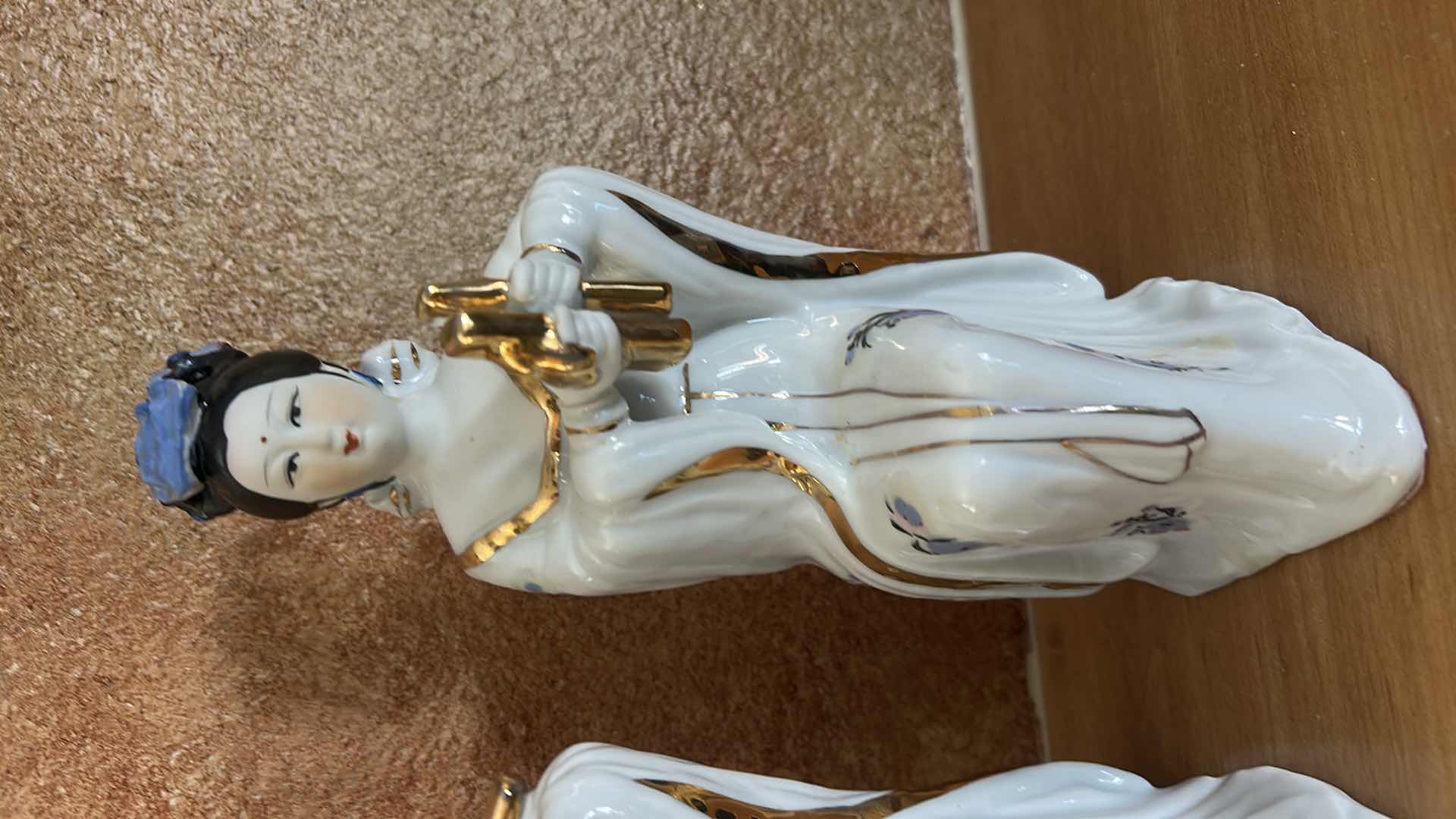 Photo 1 of 3 ASIAN PORCELAIN FIGURINES H9.5”