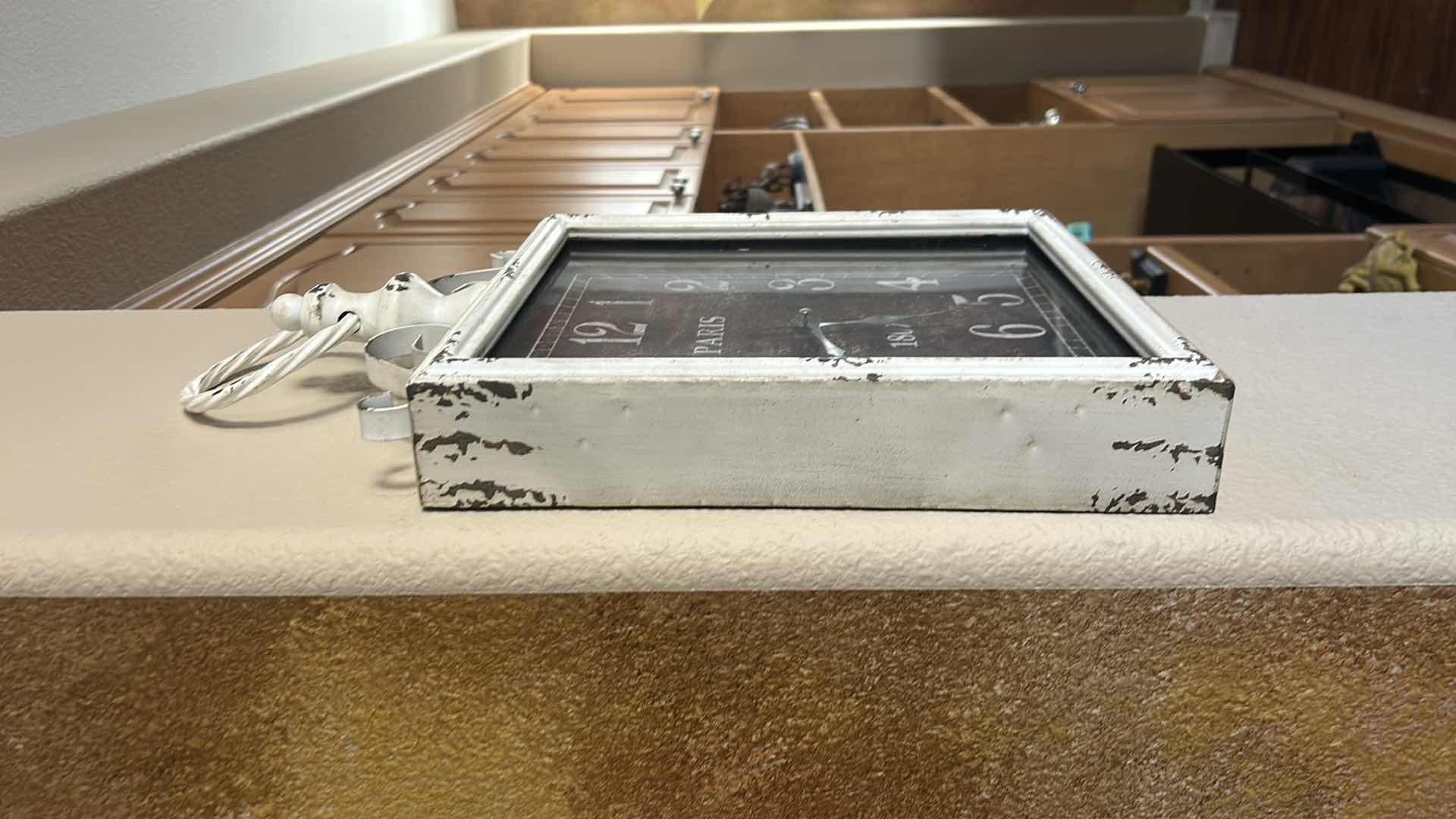 Photo 1 of DECORATIVE METAL WALL CLOCK 11 1/4” x H20”