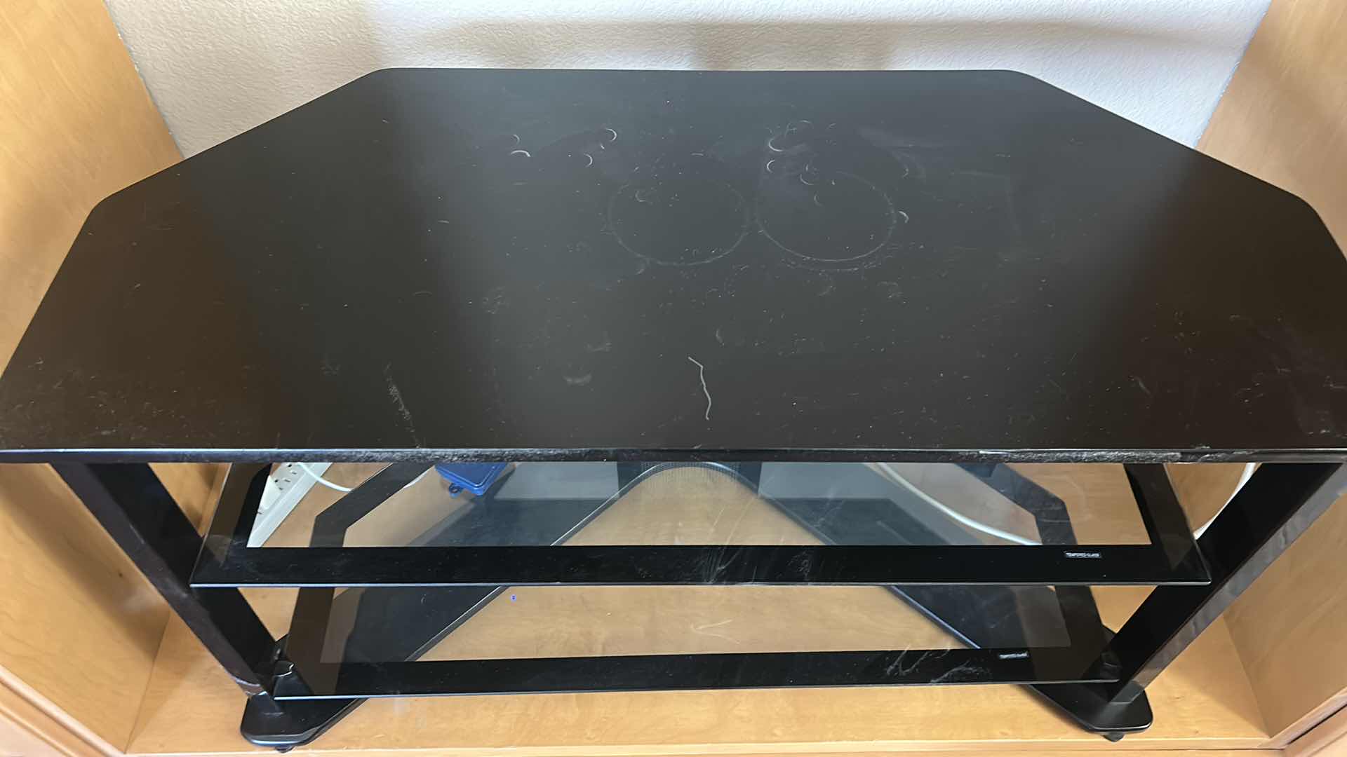 Photo 1 of TV STAND WITH GLASS SHELVES 40“ x 17 1/2“ x H20“