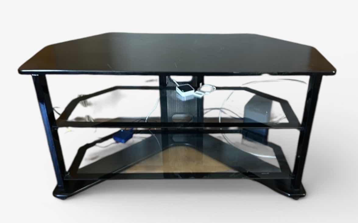 Photo 1 of TV STAND WITH GLASS SHELVES 40“ x 17 1/2“ x H20“