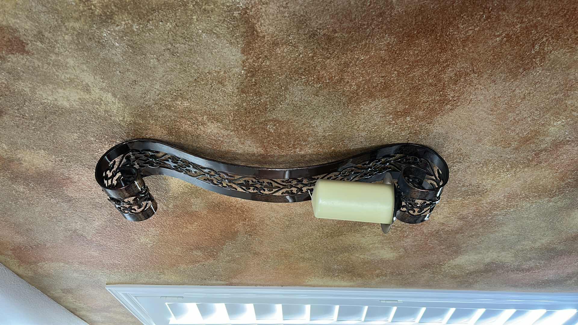 Photo 1 of 2 BROWN METAL WALL SCONCES H25”