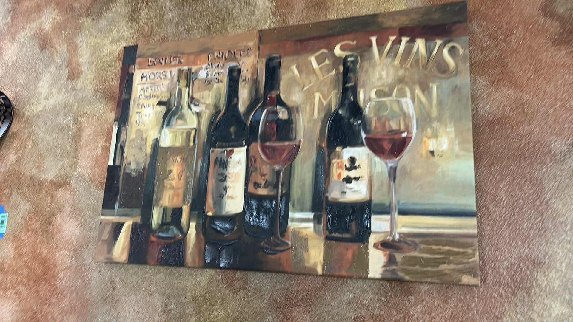 Photo 1 of STRETCHED CANVAS WINE ARTWORK 3‘ x H2‘