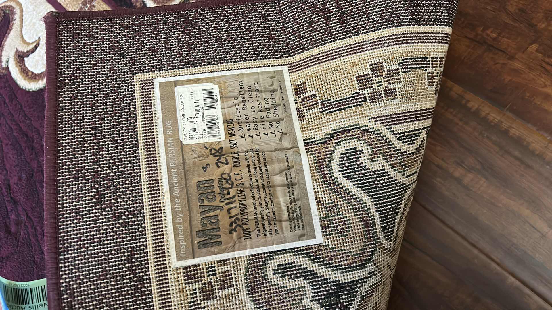 Photo 1 of LARGE AREA RUG: MAYAN COLLECTION
DESIGN: 419 SIZE: 7.10” X 10.6” T
COLOR: BURGUNDY