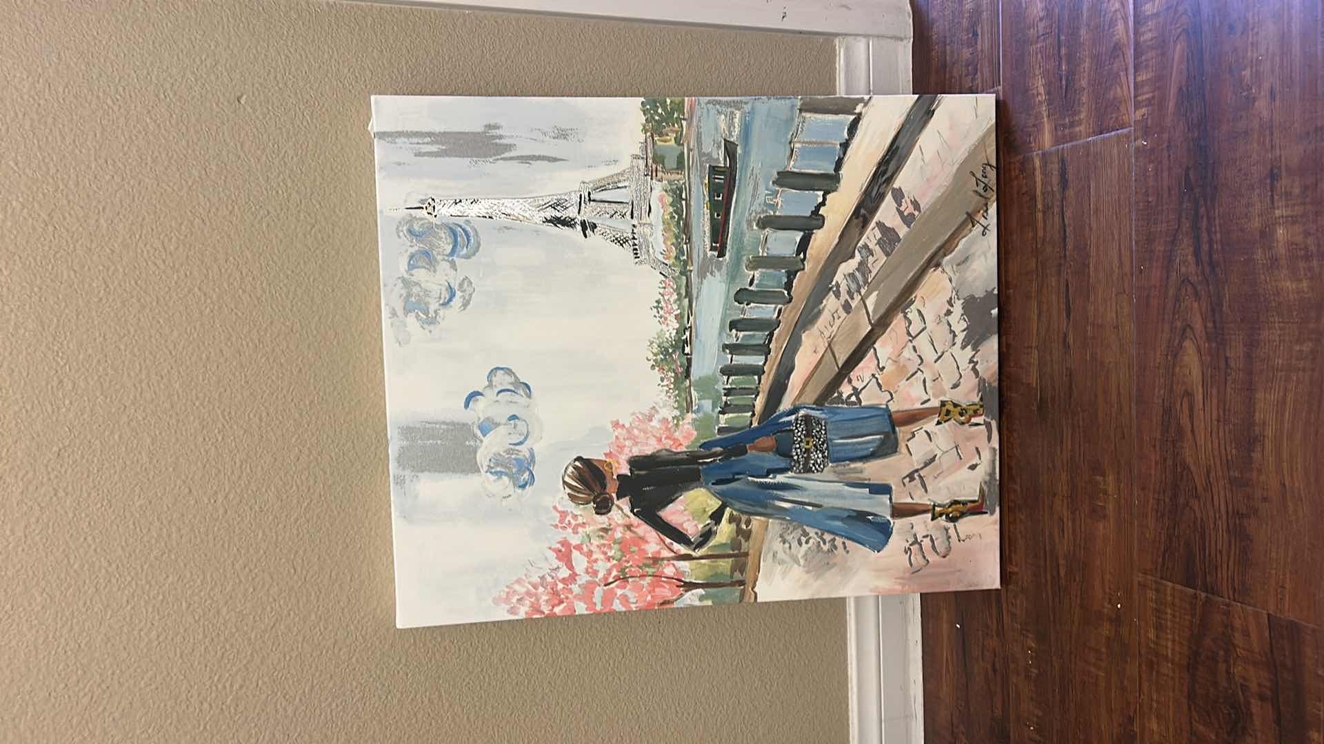 Photo 1 of STRETCHED CANVAS PRINT BY COLLEEN KARIS DESIGNS TITLED “PARIS IS ALWAYS A GOOD IDEA”. ARTWORK 20” x H24”