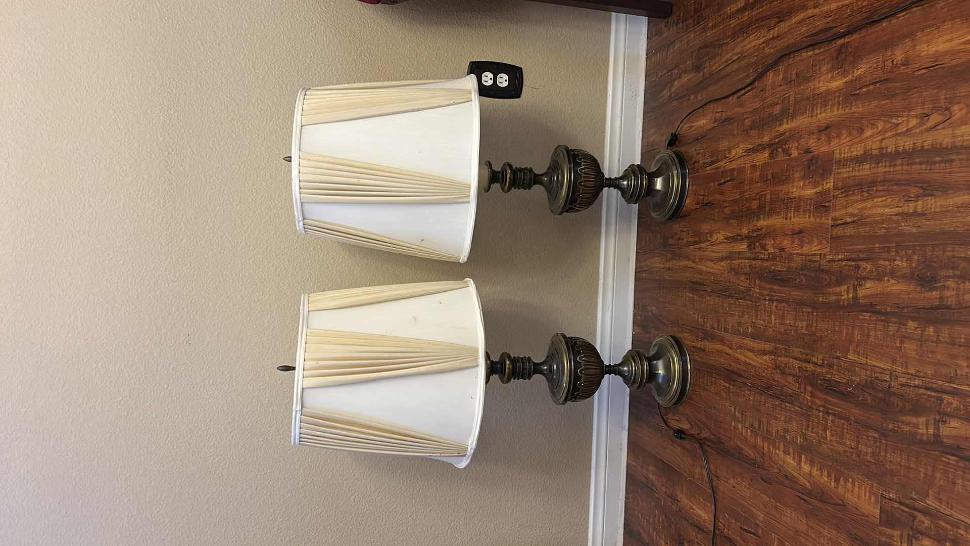 Photo 1 of 2 VINTAGE METAL LAMPS H35”