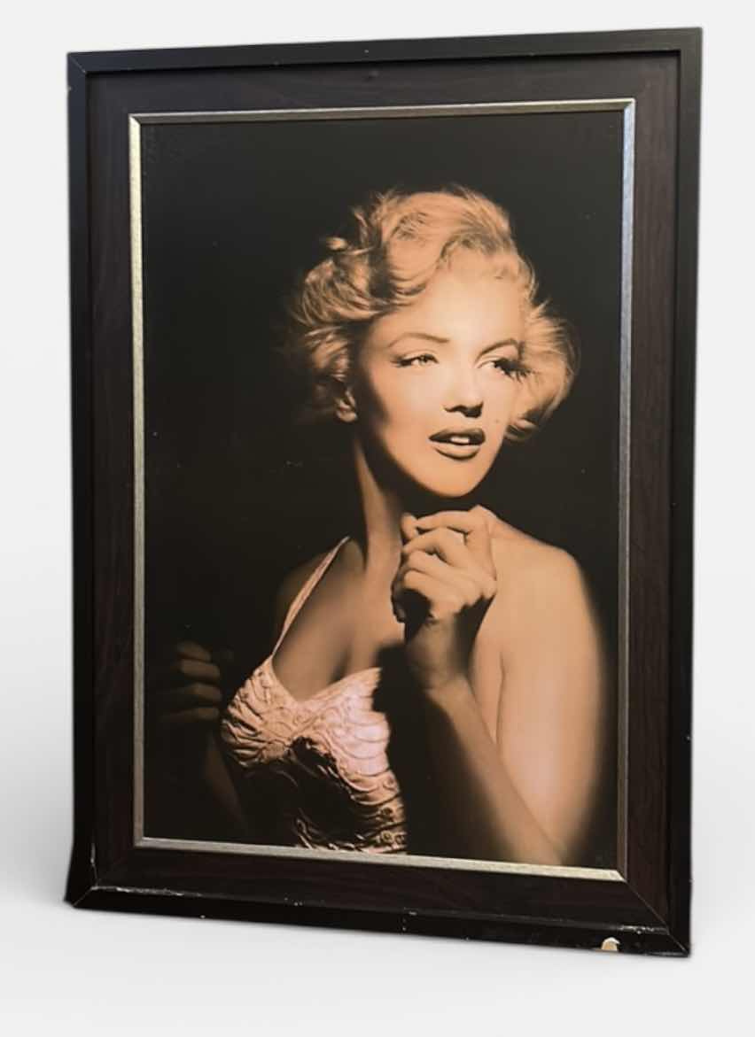 Photo 1 of LARGE FRAMED PRINT FEATURING A PORTRAIT OF MARILYN MONROE, ARTWORK 30 1/2“ x H42 1/2“