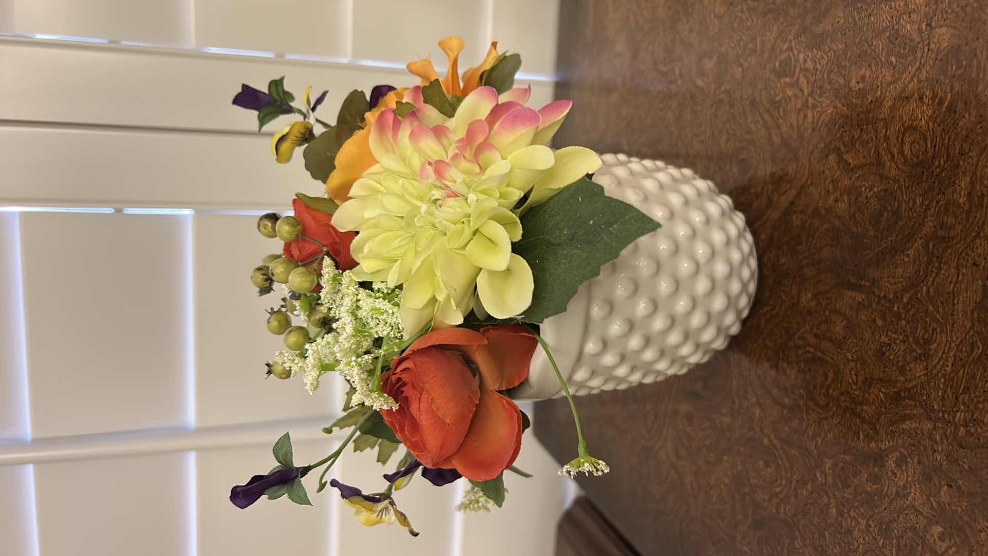 Photo 1 of 3 PC HOME DECOR, LENOX PORCELAIN VASE H12”, GLASS VASE AND FLORAL