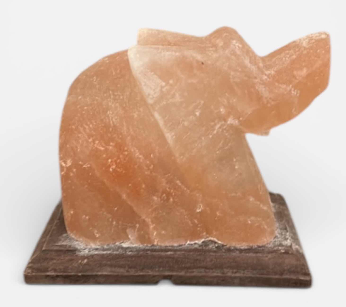 Photo 1 of ROCK SALT ELEPHANT LAMP H 6”