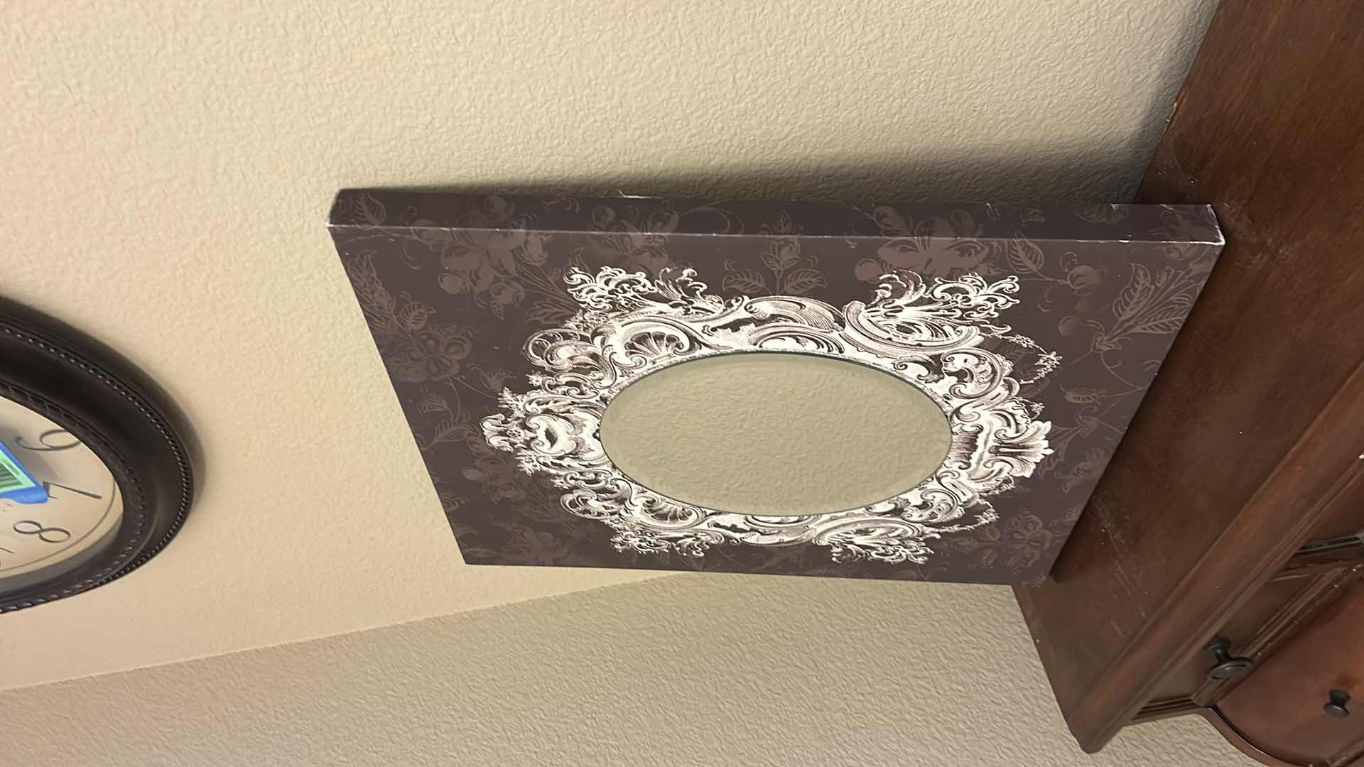 Photo 1 of VINYL WRAPPED WOOD WITH BEVELED GLASS MIRROR 16“ x 1“ x H20“