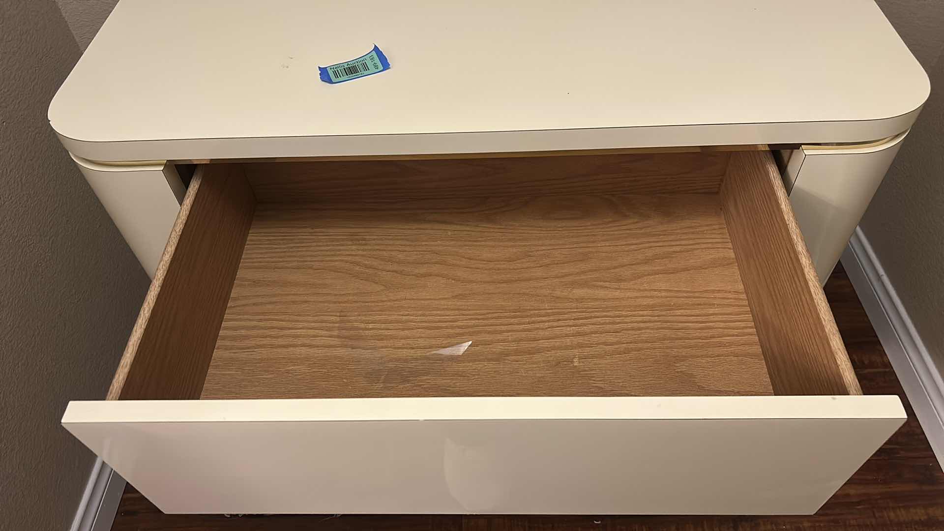 Photo 1 of 1980S AMERICAN POSTMODERN LAMINATE THREE-DRAWER CABINET OR DRESSER 36” x 18” x H30 1/4”