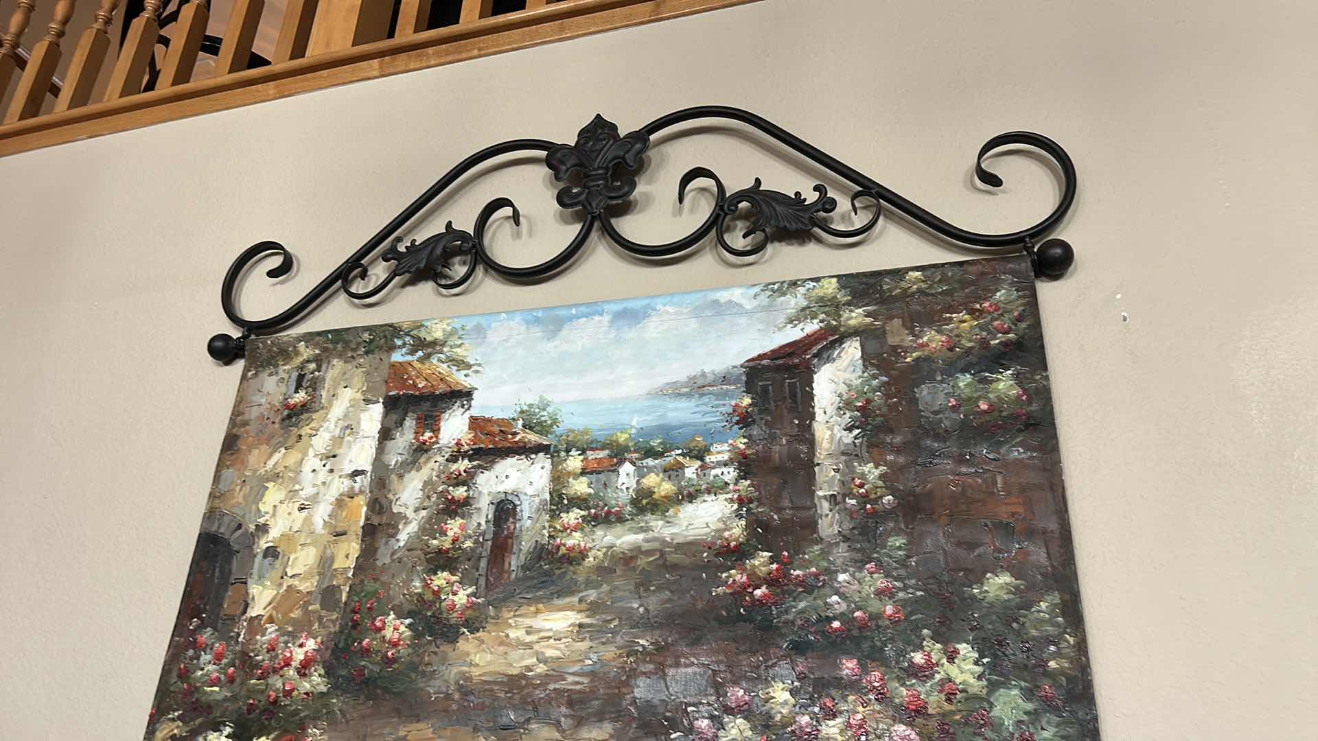 Photo 1 of METAL WALL DECOR, VILLAGE SCENE ARTWORK 40” x H33”