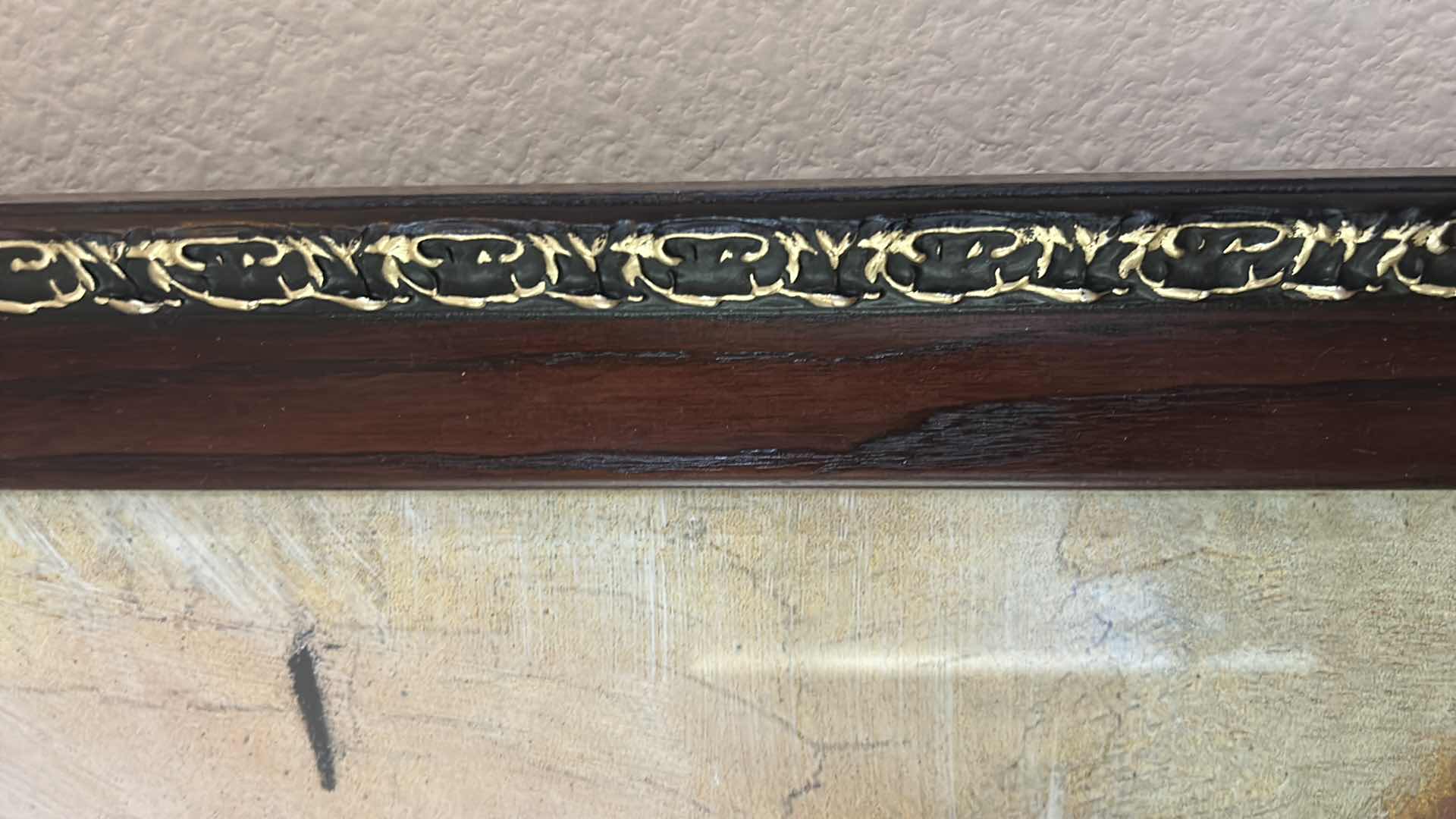 Photo 1 of LARGE FRAMED PIECE OF ART TITLED “SOLAMENTE” BY CUBAN ARTIST ANTONIO DOJER, FEATURING MIXED MEDIA ELEMENTS DEPICTING MUSIC AND DANCE THEMES. ARTWORK 39 1/4 x H51 1/2