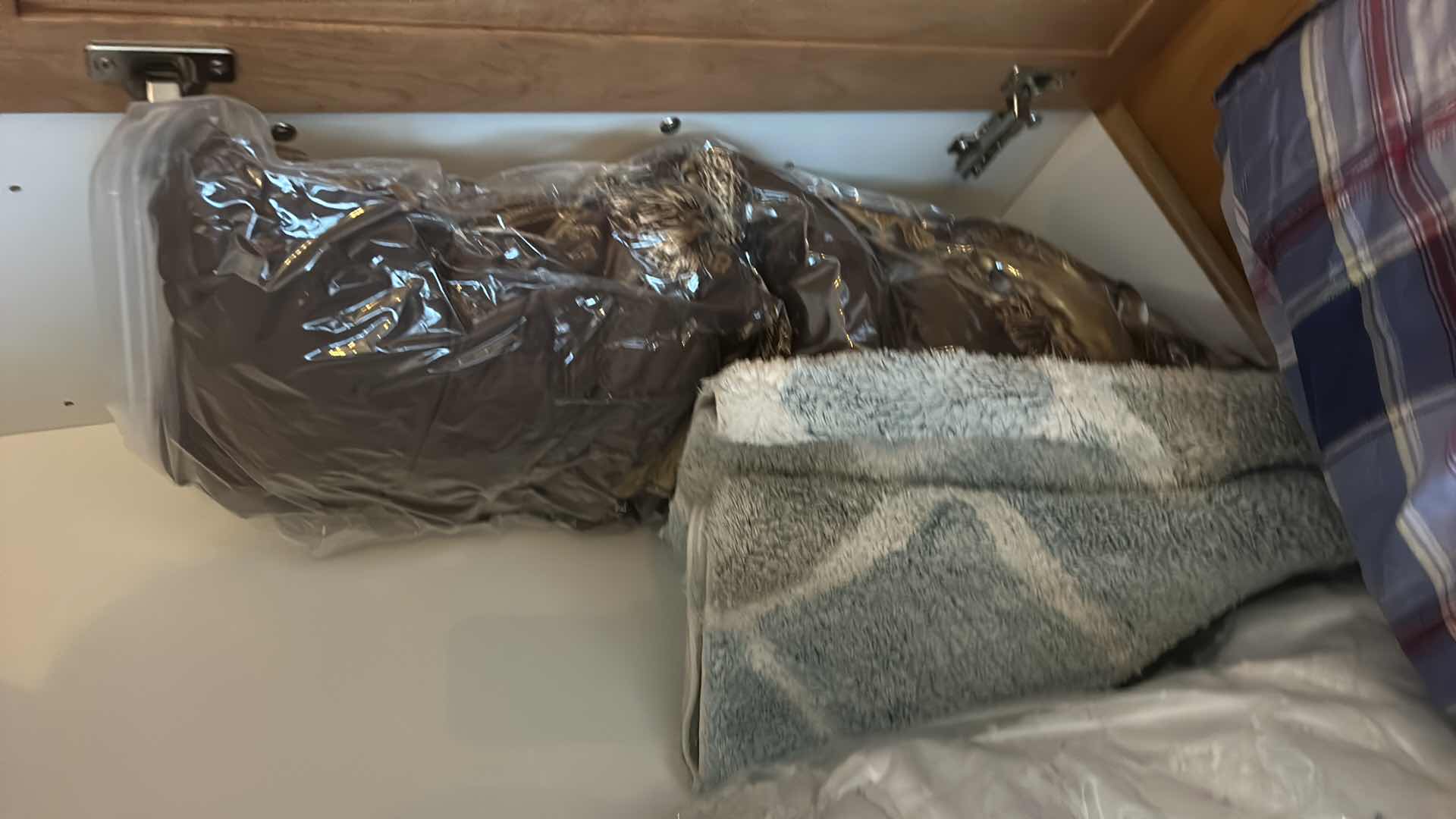 Photo 1 of CONTENTS OF CLOSET - BEDSPREAD, BLANKETS AND MORE