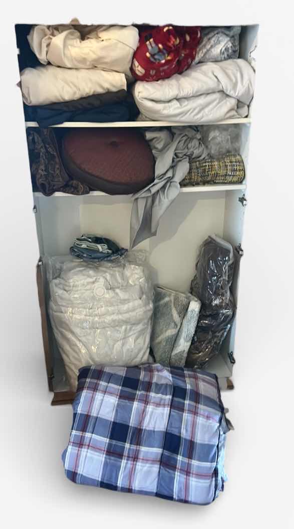 Photo 1 of CONTENTS OF CLOSET - BEDSPREAD, BLANKETS AND MORE