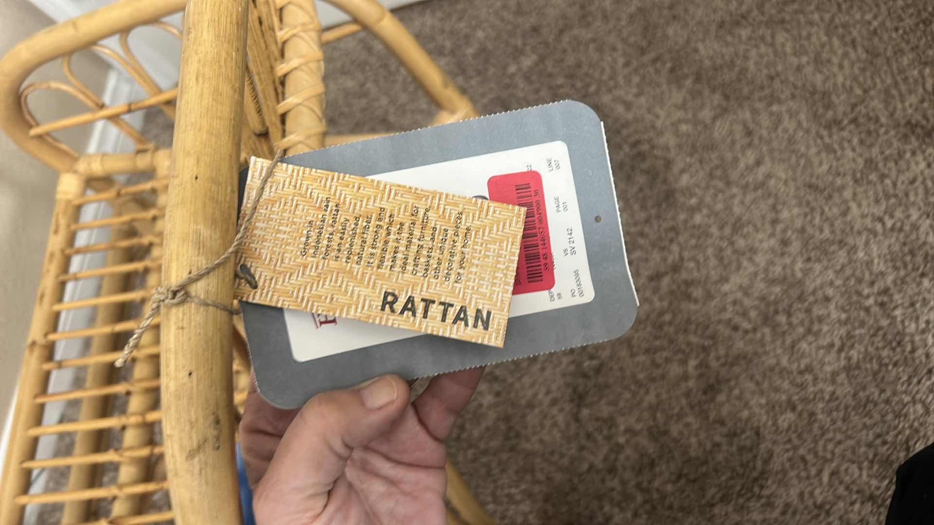 Photo 1 of CHILDS RATTAN CHAIR H21”