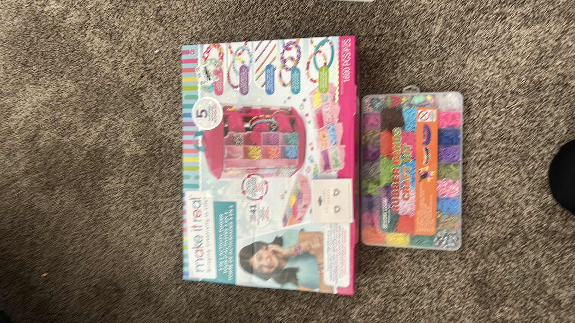 Photo 1 of JEWELRY MAKING SUPPLIES, NEW PAIR OF LAUREN CONRAD PIERCED EARRINGS AND RUBBER BANDS CRAFT KIT