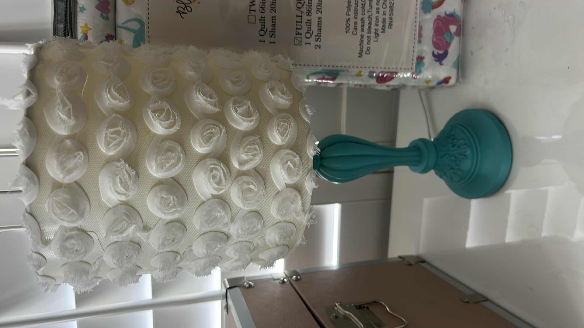 Photo 1 of GIRLS LAMP H19” AND BEDDING