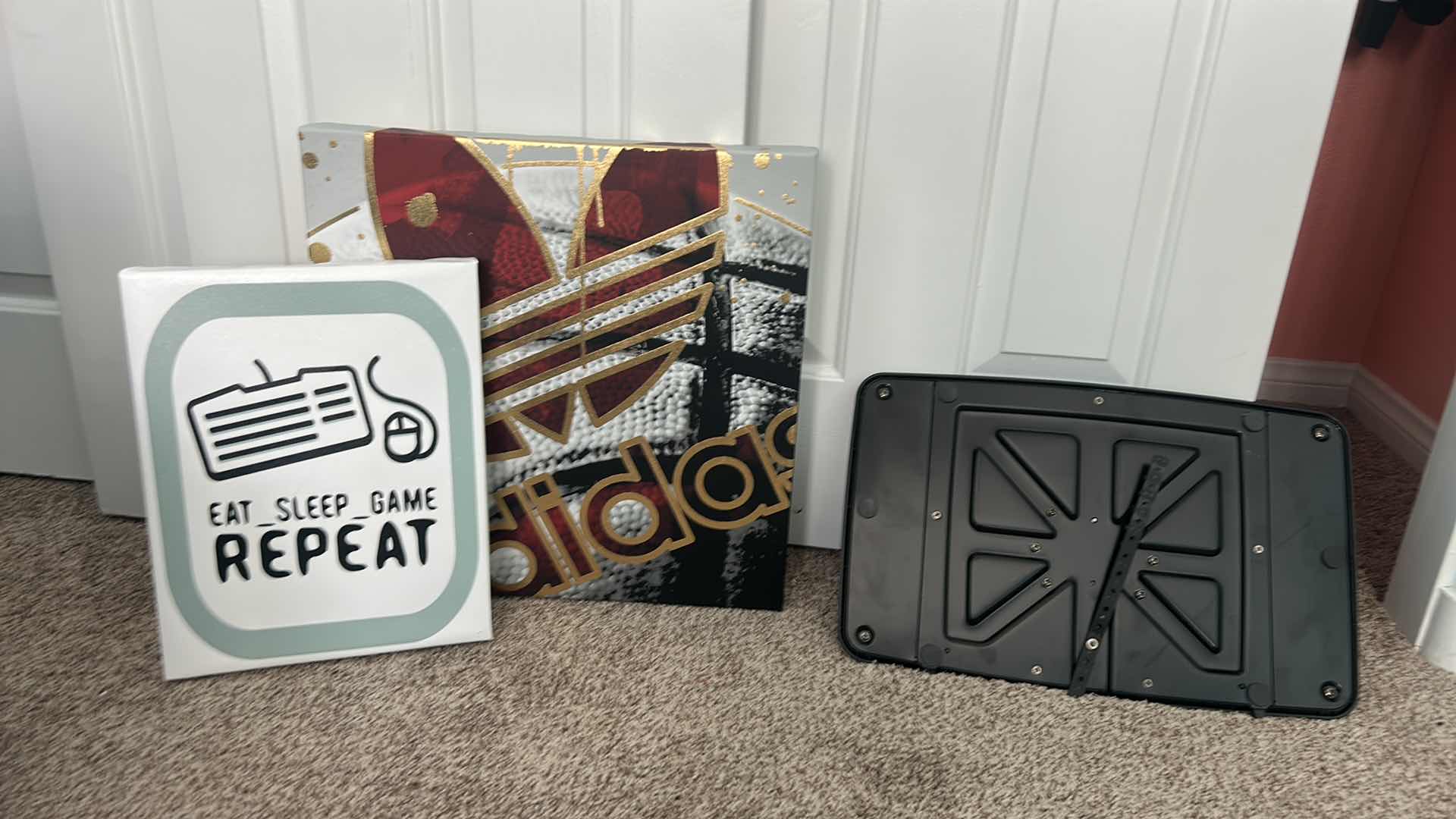 Photo 1 of 2 BOYS ROOM STRETCHED CANVAS ARTWORK AND TV WALL MOUNT (LARGEST ARTWORK 18” x 18”)