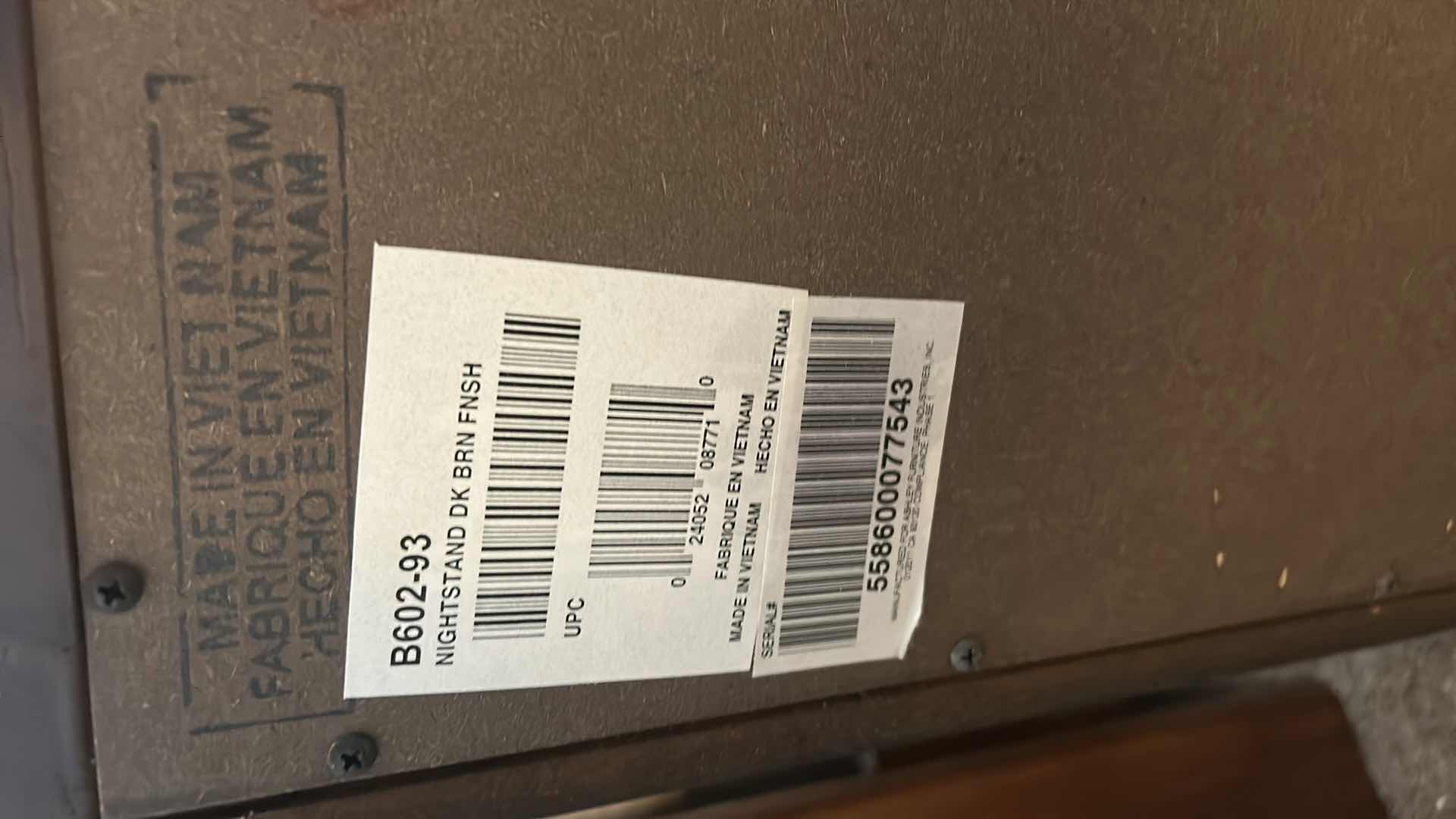 Photo 1 of SIGNATURE DESIGN ASHLEY FURNITURE WOOD 3 DRAWER NIGHTSTAND, 2 DRAWERS ARE CEDAR LINED 29 1/2” x 17” x H30”