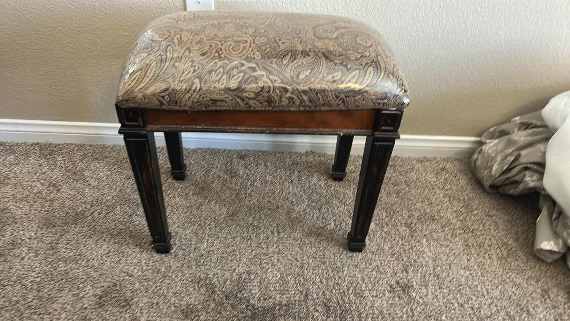 Photo 1 of UPHOLSTERED WOOD BENCH 21” x 13” x H19”