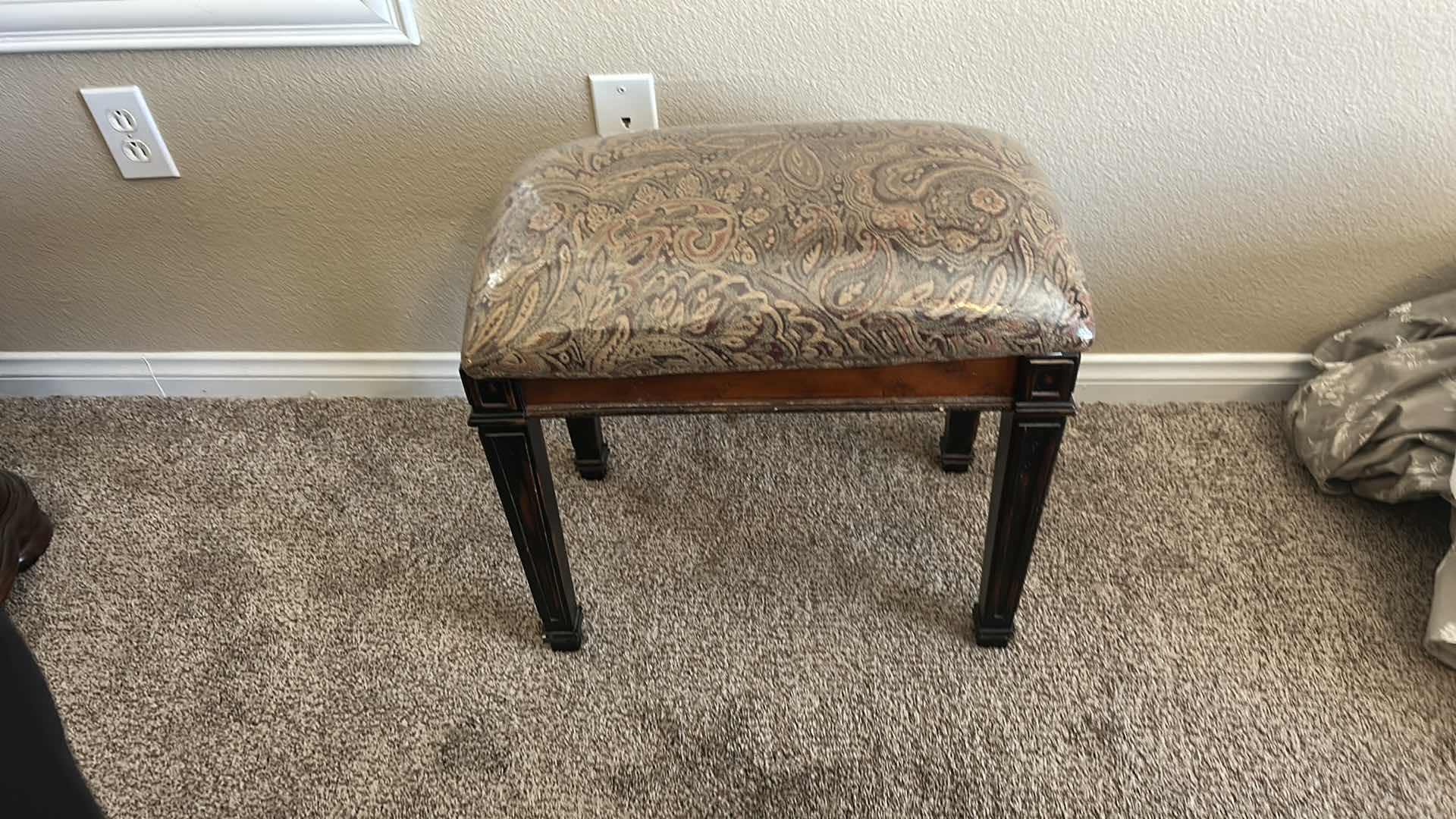 Photo 1 of UPHOLSTERED WOOD BENCH 21” x 13” x H19”