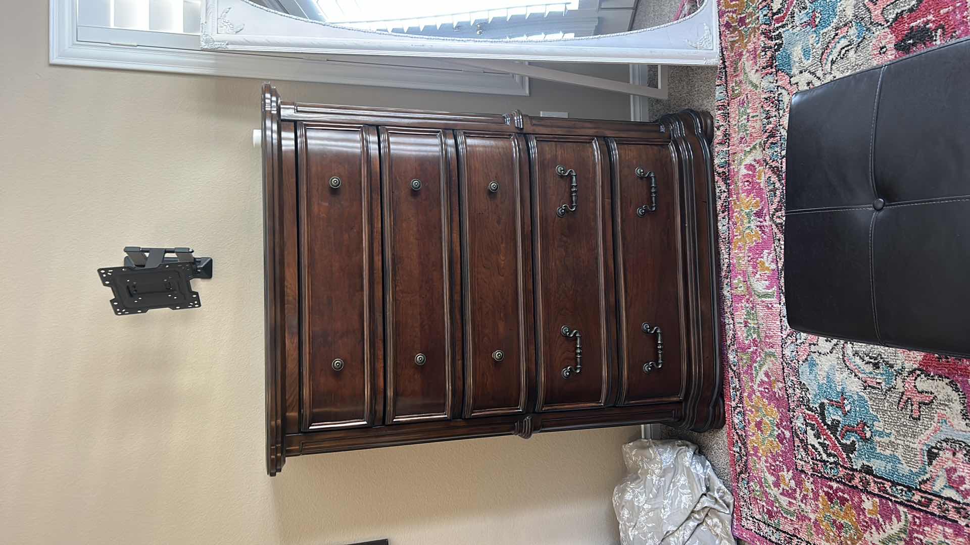 Photo 1 of SIGNATURE DESIGN BY ASHLEY FURNITURE CHERRY FINISH 5 DRAWER LAVINTON DRESSER, 4 CEDAR DRAWERS 43 1/2“ x H 57”