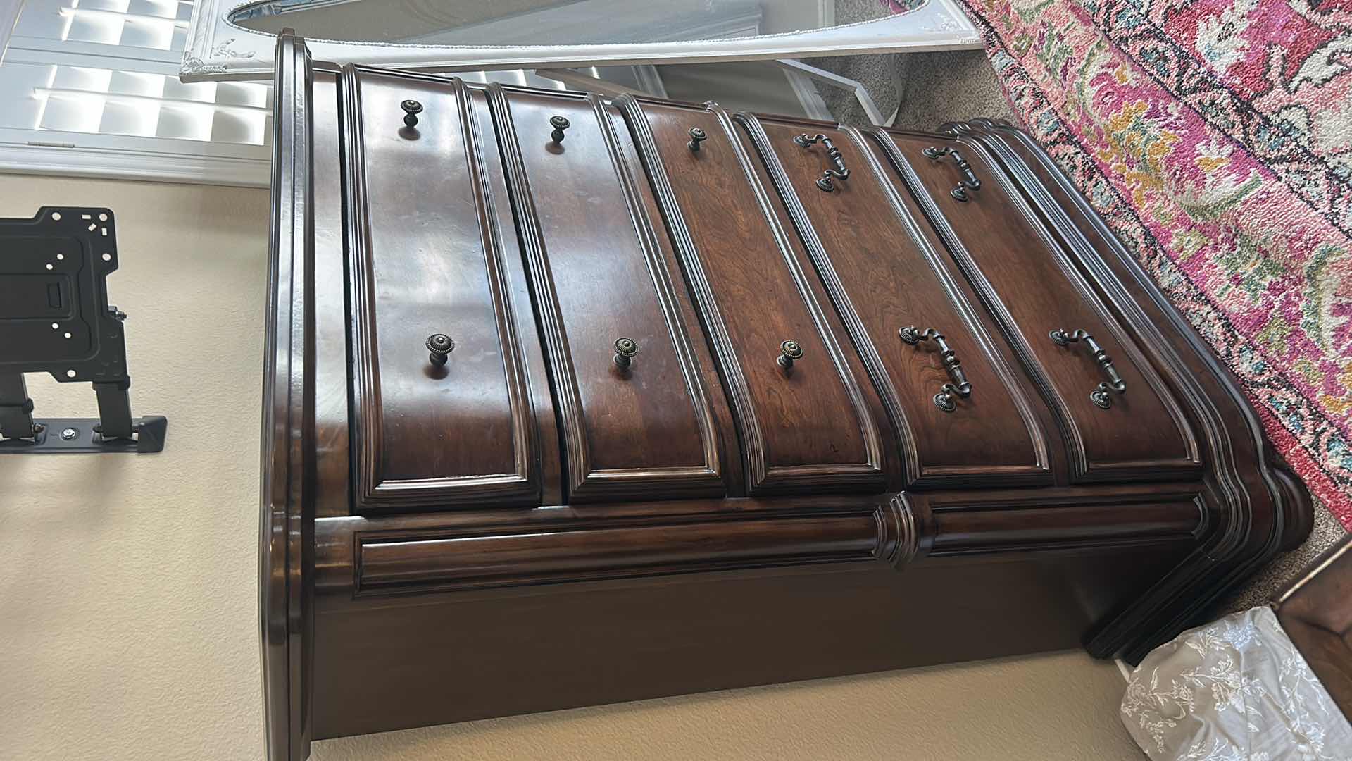 Photo 1 of SIGNATURE DESIGN BY ASHLEY FURNITURE CHERRY FINISH 5 DRAWER LAVINTON DRESSER, 4 CEDAR DRAWERS 43 1/2“ x H 57”