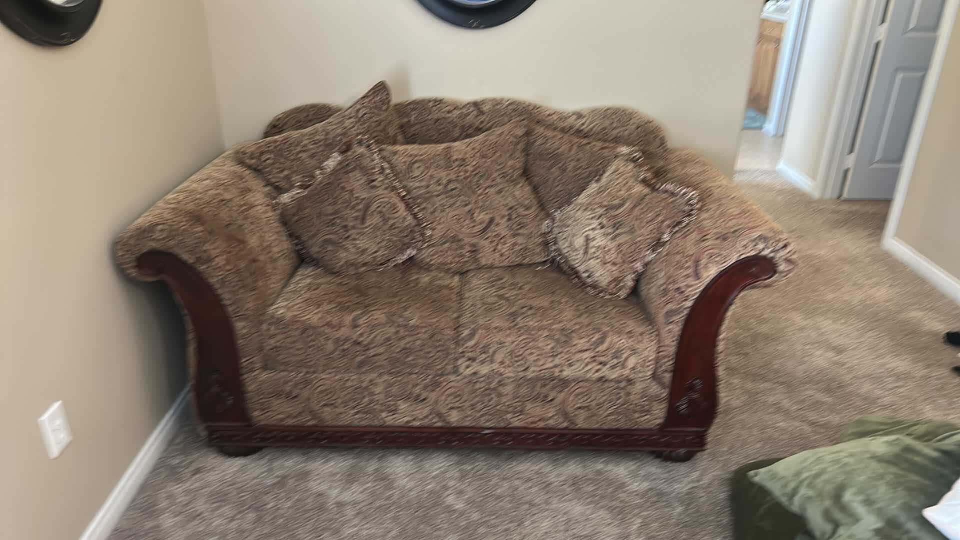 Photo 1 of 6’ KENSINGTON LOVESEAT BRECKENRIDGE CHAMOIS
