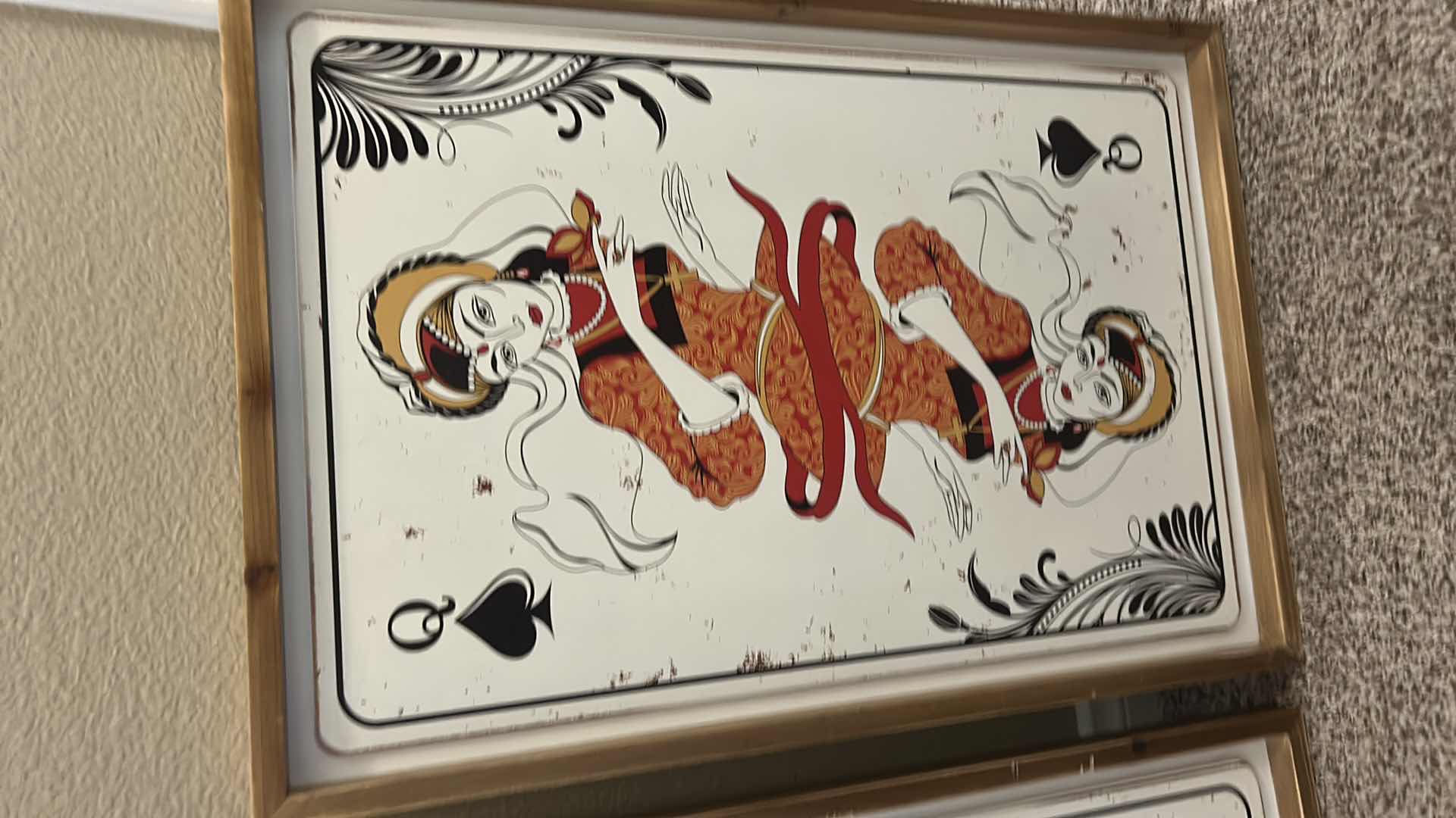 Photo 1 of 2 FRAMED KING AND QUEEN ARTWORK PIECES 16 1/2” x H24”