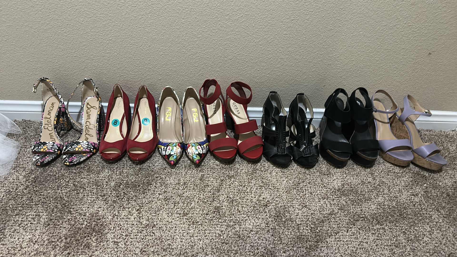 Photo 1 of 7 PAIRS WOMENS HIGH HEEL SHOES SIZE 8 & 8.5